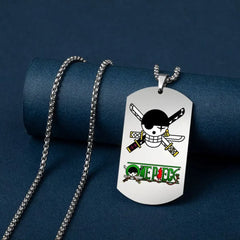 Anime One Piece: Roronoa Zoro's Jolly Roger Necklace