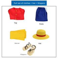 Anime One Piece: Monkey D. Luffy Costume Set (For Adults)