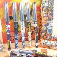 Anime Naruto straight liquid ballpoint pen Japanese cartoon black