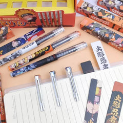 Anime Naruto straight liquid ballpoint pen Japanese cartoon black