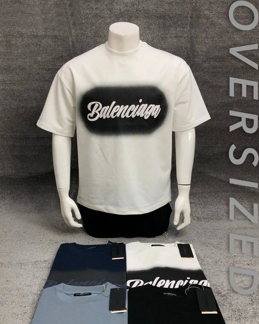 Balenciaga oversized T-shirt with spray front logo
