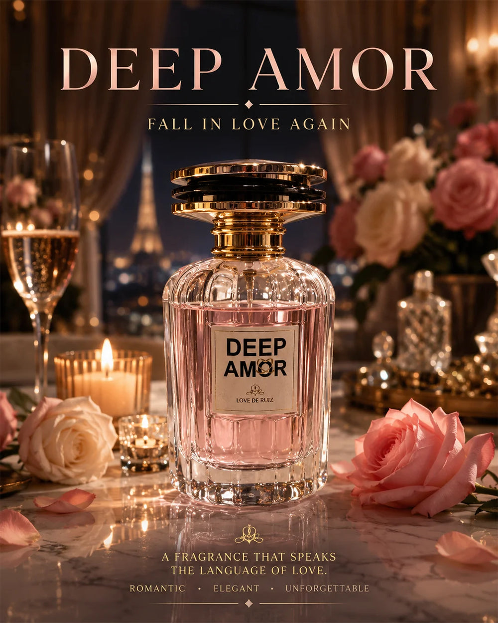 Deep Amor Perfume Bottle and Box – Eau de Parfum 100ml_1