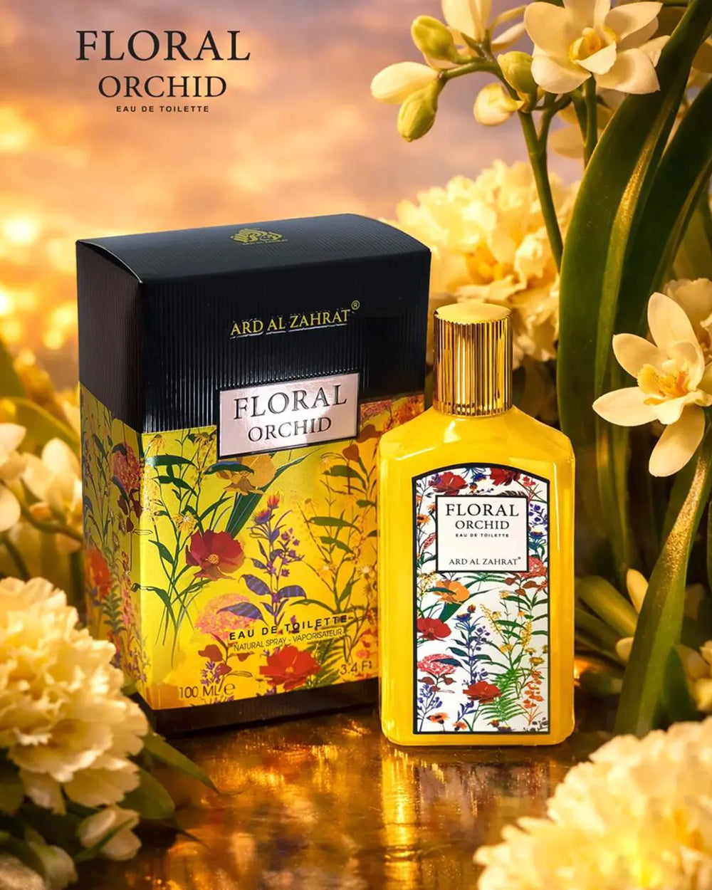 Floral Orchid Eau de Toilette 100ml yellow bottle perfume