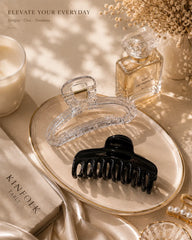 Glossy Hair Claw Clip Set 2pcs 11cm UAE