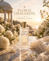 Joyous Flower De Narcotic luxury floral perfume 100ml with elegant gold and blue packaging