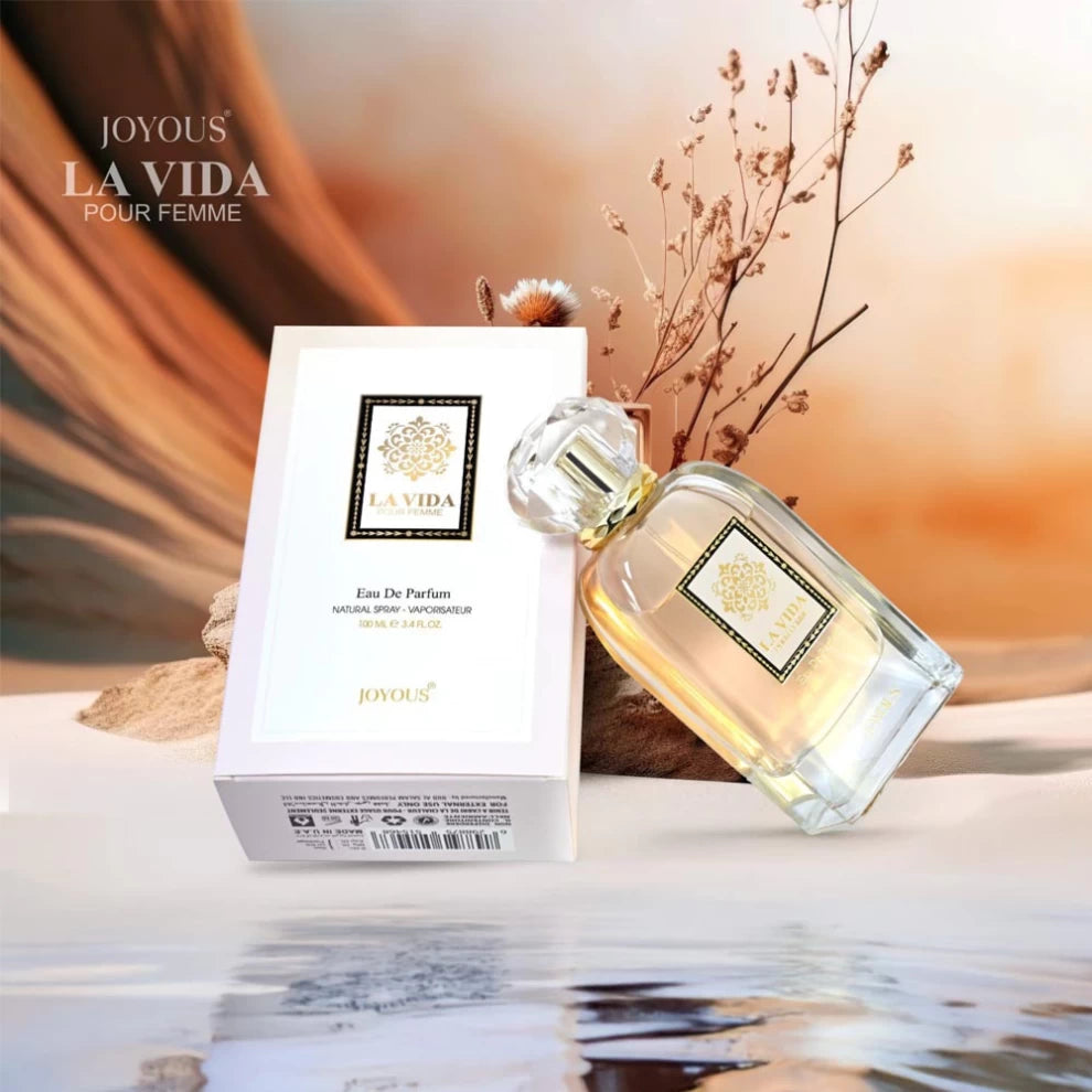 La Vida Pour Femme Perfume Bottle and Box – Eau de Parfum 100ml for Women