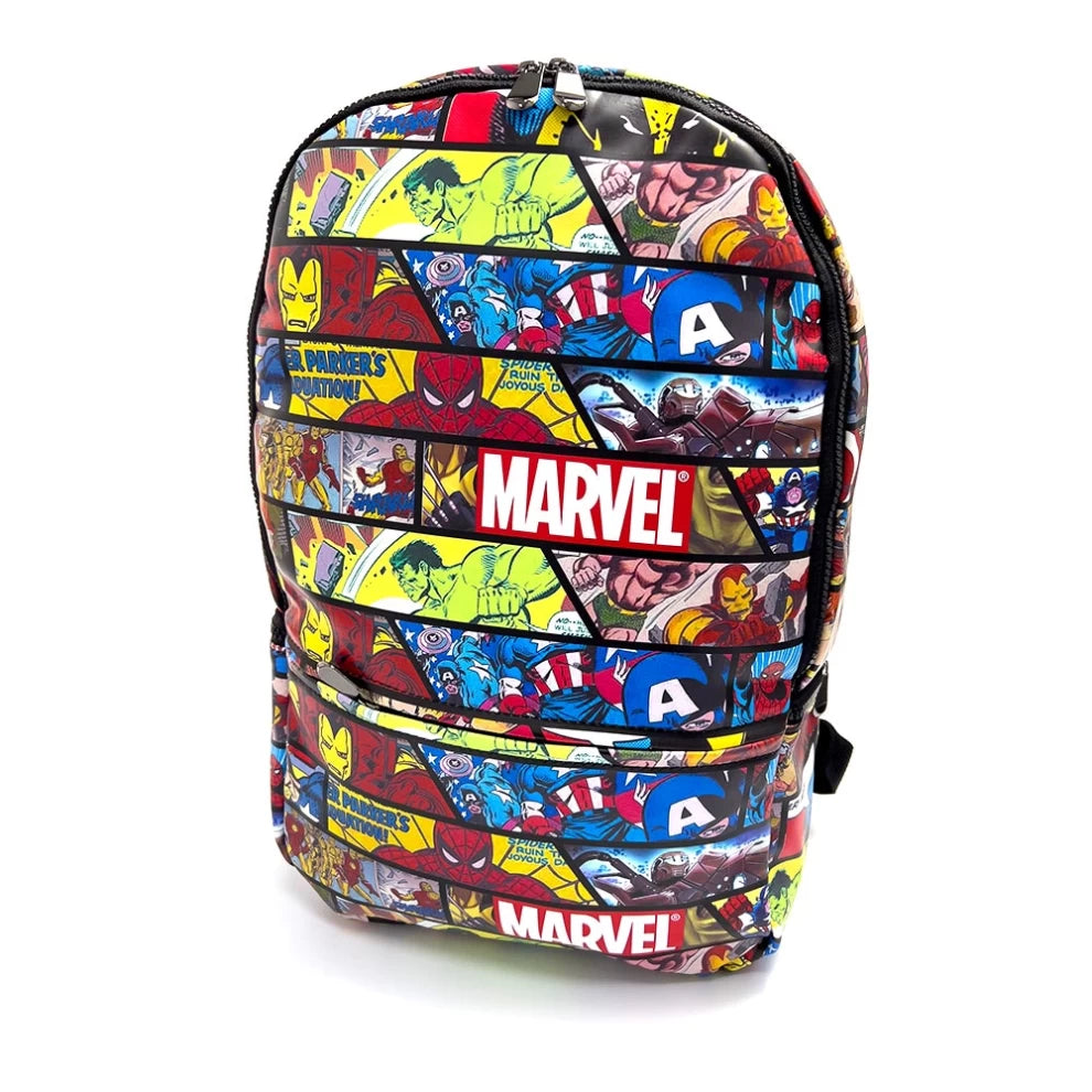 Marvel Superheroes Canvas Backpack – Comic Style Bag for Fans