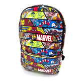 Marvel Superheroes Canvas Backpack – Comic Style Bag for Fans