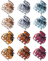 Mini Hair Claw Clips Set 12pcs Transparent Hair Accessories