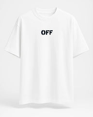 OFF Oversized T-Shirt Front View – MMRK UAE
