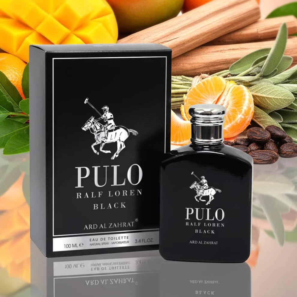 Pulo Ralf Loren Black Eau de Toilette – 100ml Men’s Bold Woody Perfume Bottle