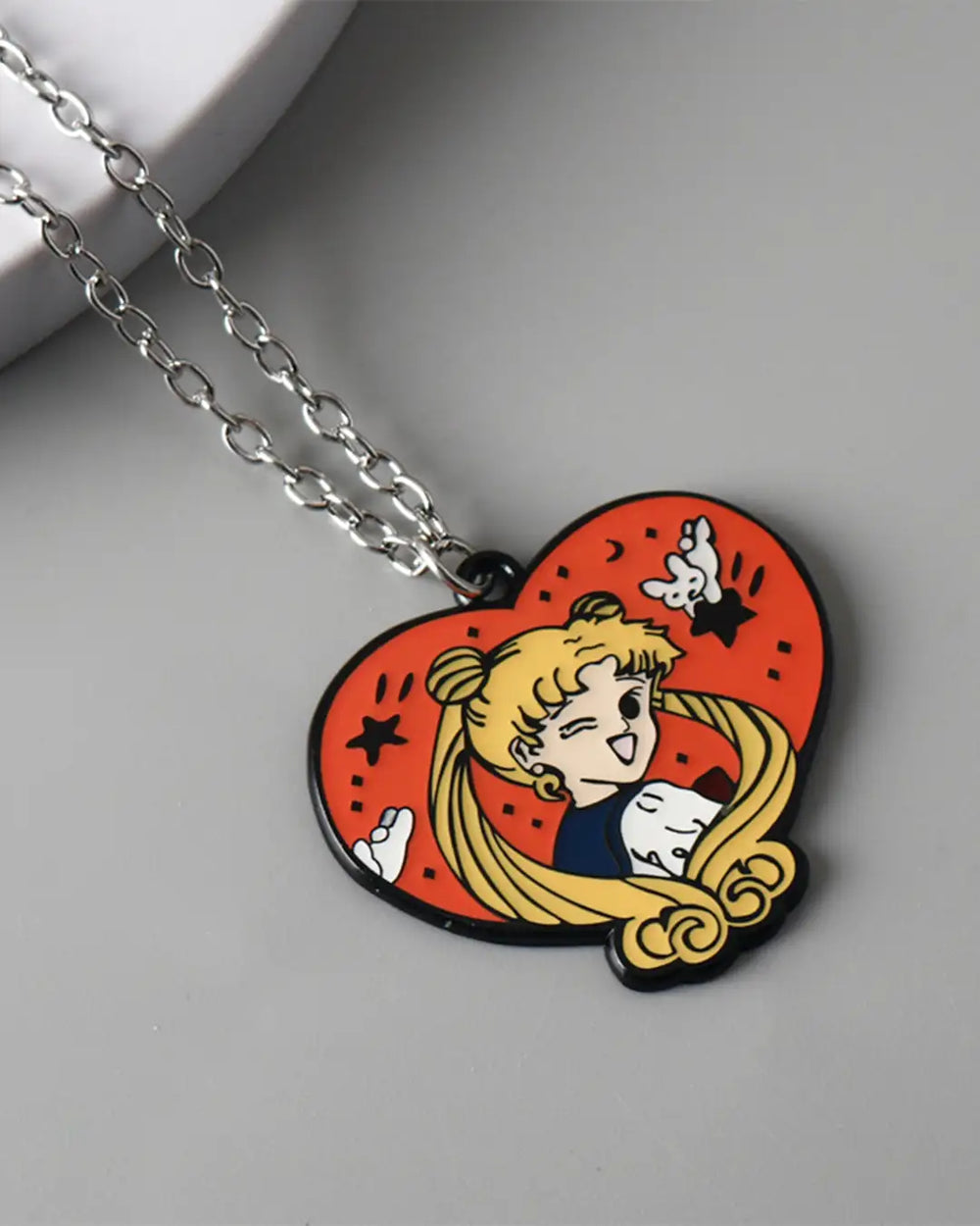 Sailor Moon Usagi Tsukino heart pendant necklace