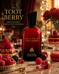 Luxury red berry perfume bottle with glossy reflections, fresh cherry atmosphere, cinematic fruity lighting, premium sweet fragrance aesthetic and elegant high-end perfume photography for Shopify beauty branding._1