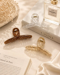 Elegant Transparent Hair Claw Clip Set 3pcs 11cm UAE