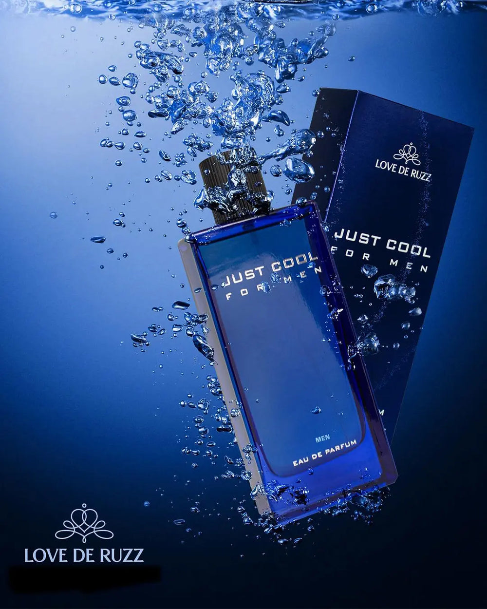 Love De Ruzz Just Cool perfume for men 100ml fresh aquatic cool fragrance UAE
