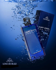 Love De Ruzz Just Cool perfume for men 100ml fresh aquatic cool fragrance UAE