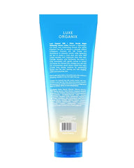 Back view of Luxe Organix Milk + Gluta Gentle Bright Whitening Serum Body Lotion 350ml showing ingredients directions and product information