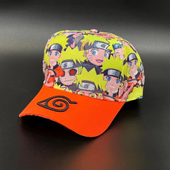Naruto Character Print Cap orange adjustable anime hat UAE