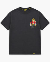 Charcoal One Piece Luffy oversized T-shirt front with small chest graphic