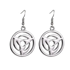 Mangekyou Sharingan Drop Earrings – Silver