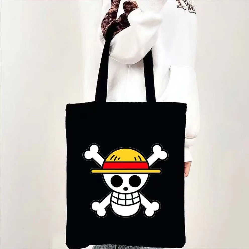 Straw Hat Pirates Logo Tote Bag – Black