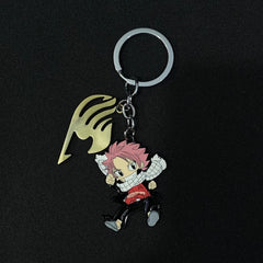Fairy Tail Keychain – Natsu Dragneel with Guild Emblem
