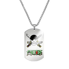Anime One Piece: Roronoa Zoro's Jolly Roger Necklace