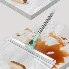 Adjustable Floor Squeegee Wiper with Stainless Steel Handle – Green