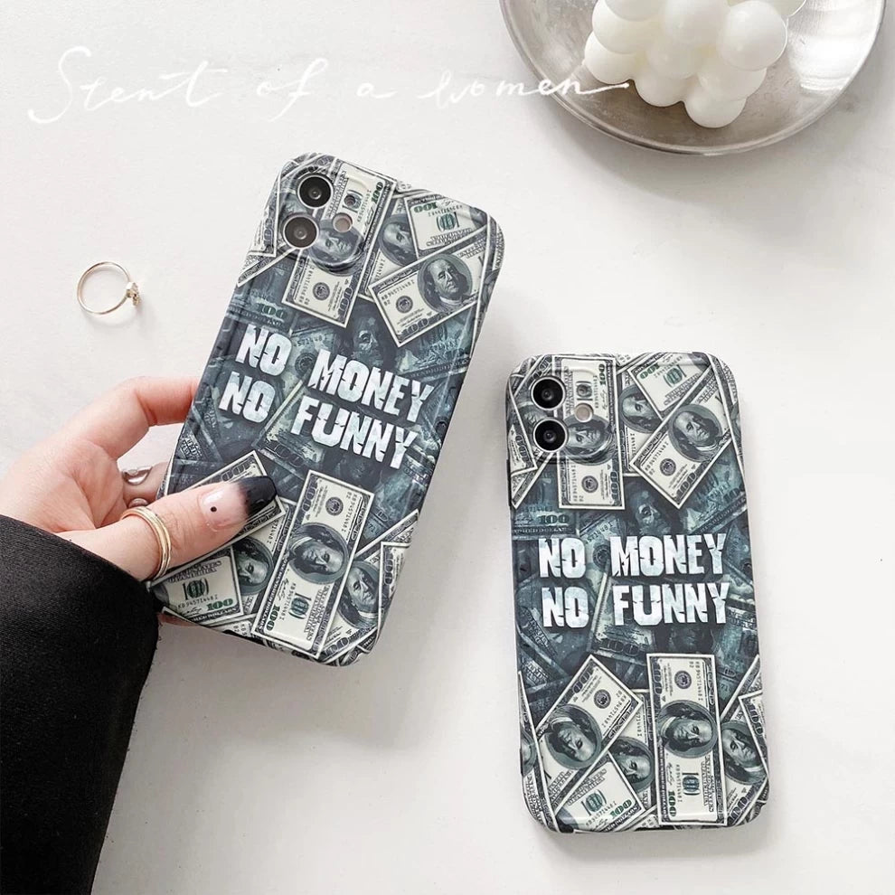 Dollars No Money No Funny Back Cover (For iPhone XR, X-XS, X-XS Max)