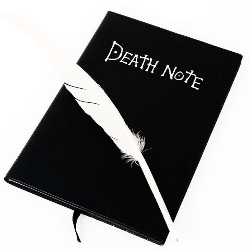 Anime Replica Death Note Notebook Scrapbook, Notebook, Notebook with Feather Pen, Black