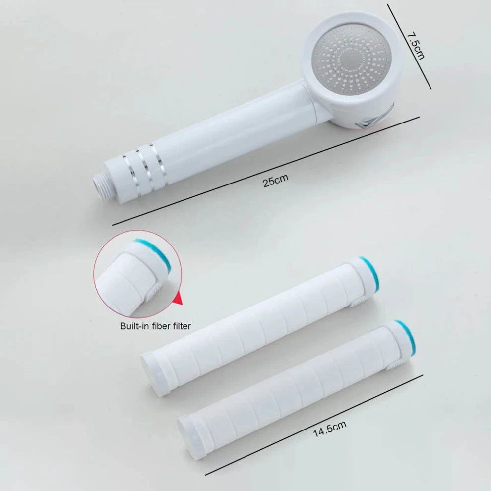 Adjustable Pressurized Rainfall Shower Head Water Saving Filter Spray Nozzle Hand-held High Pressure Can Rub Back SPA Nozzle Shower Head