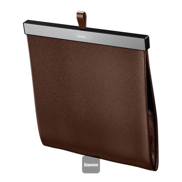 Baseus Leather Car Trash Bag – Brown