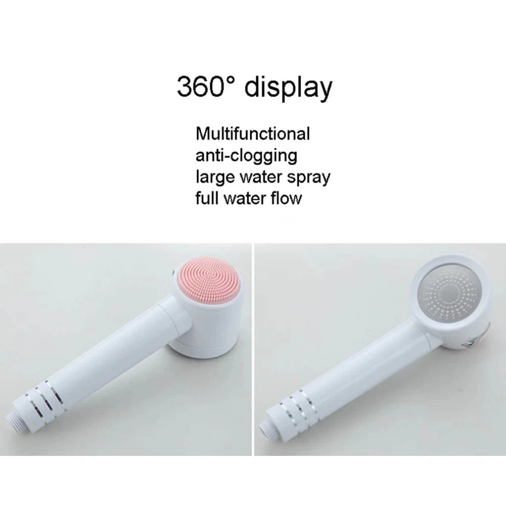 Adjustable Pressurized Rainfall Shower Head Water Saving Filter Spray Nozzle Hand-held High Pressure Can Rub Back SPA Nozzle Shower Head