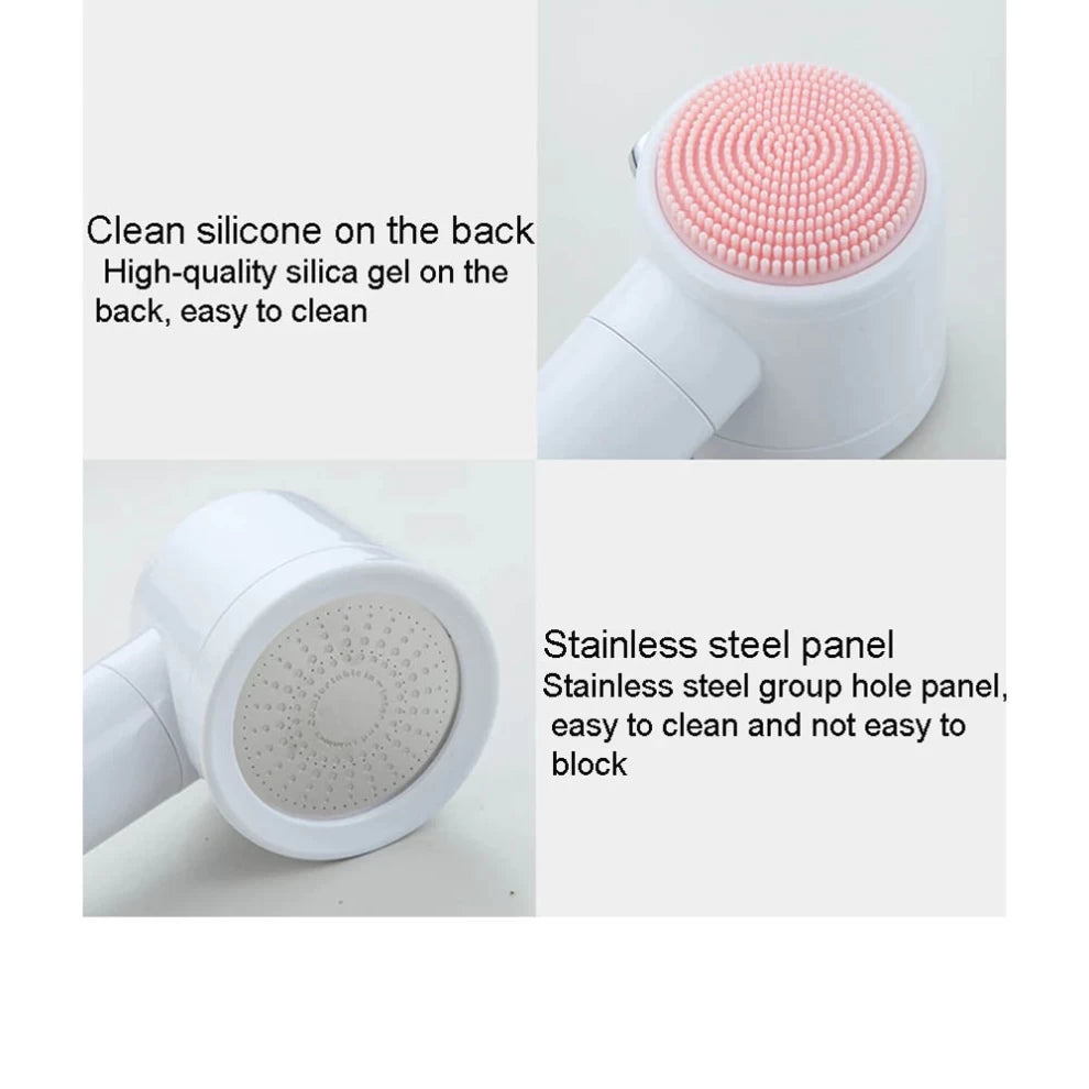 Adjustable Pressurized Rainfall Shower Head Water Saving Filter Spray Nozzle Hand-held High Pressure Can Rub Back SPA Nozzle Shower Head