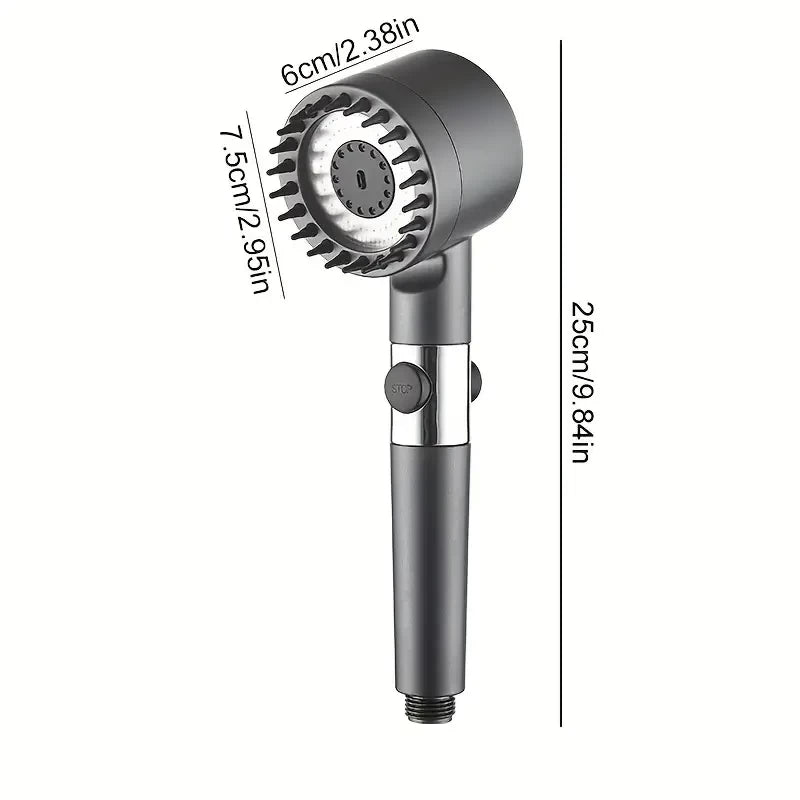 High-Pressure Filtered Shower Head with 10 Replacement Cartridges – 25cm