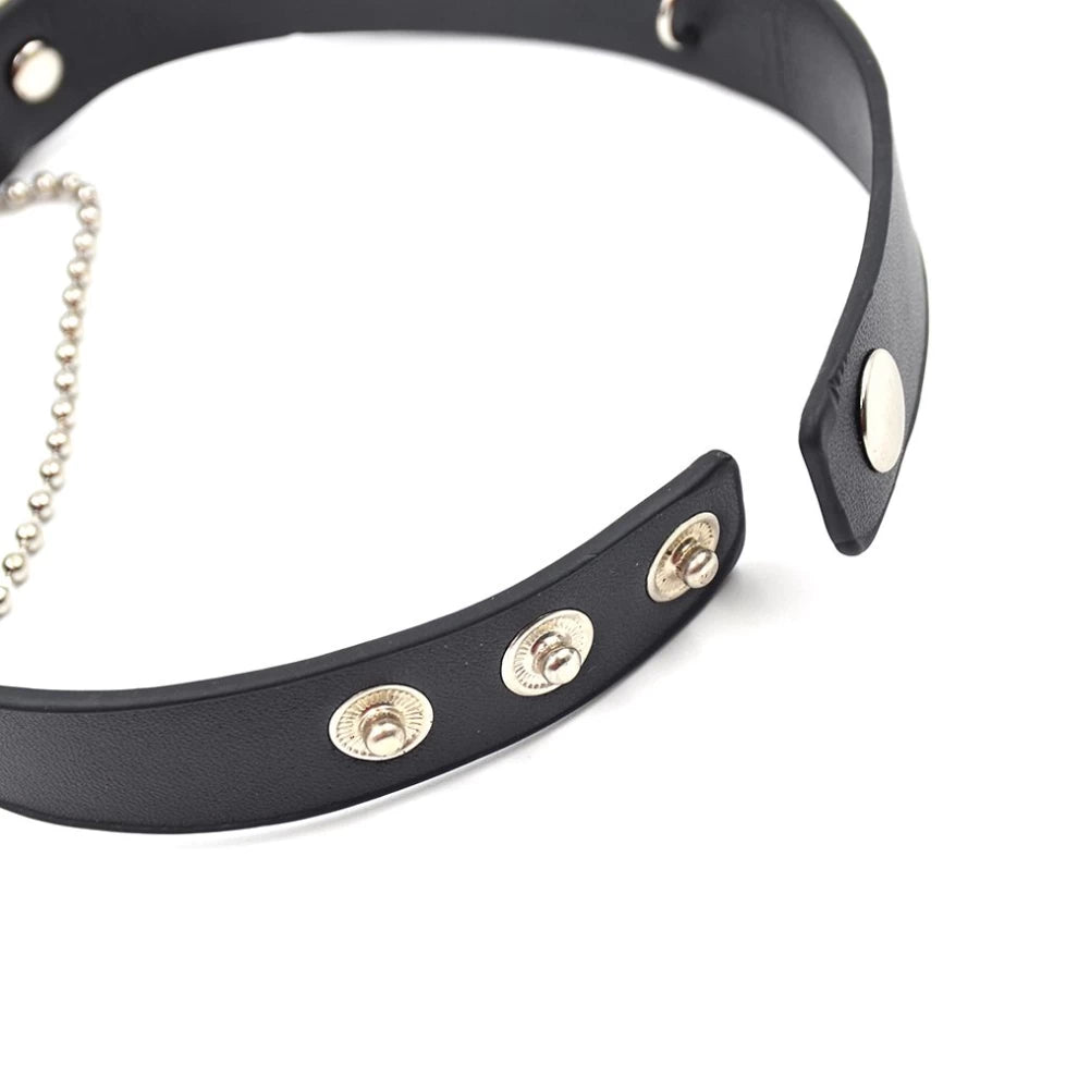 Rosario + Vampire Cross Necklace - Moka Akashiya Choker with Red Gem