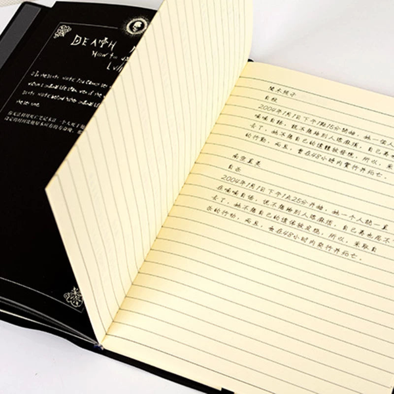 Anime Replica Death Note Notebook Scrapbook, Notebook, Notebook with Feather Pen, Black