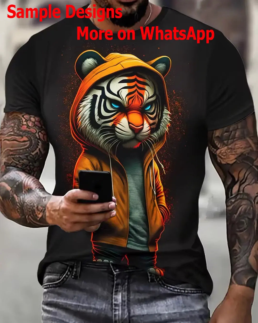 3D printed t-shirts mixed designs 5 AED UAE