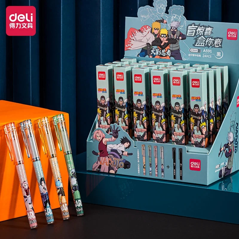 Naruto Gel Pen Set – 0.5mm Black Ink – Anime Stationery