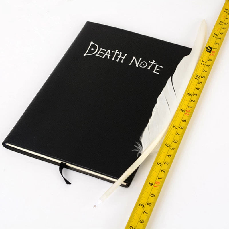 Anime Replica Death Note Notebook Scrapbook, Notebook, Notebook with Feather Pen, Black