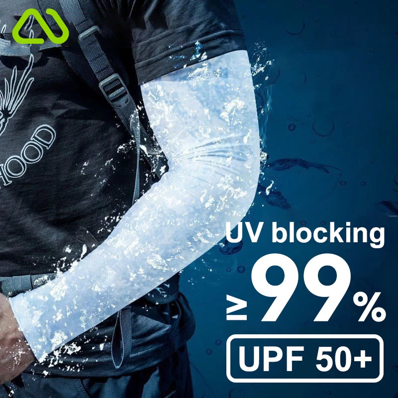 UV Protection Ice Silk Arm Sleeves – Black, White & Off-White Beige