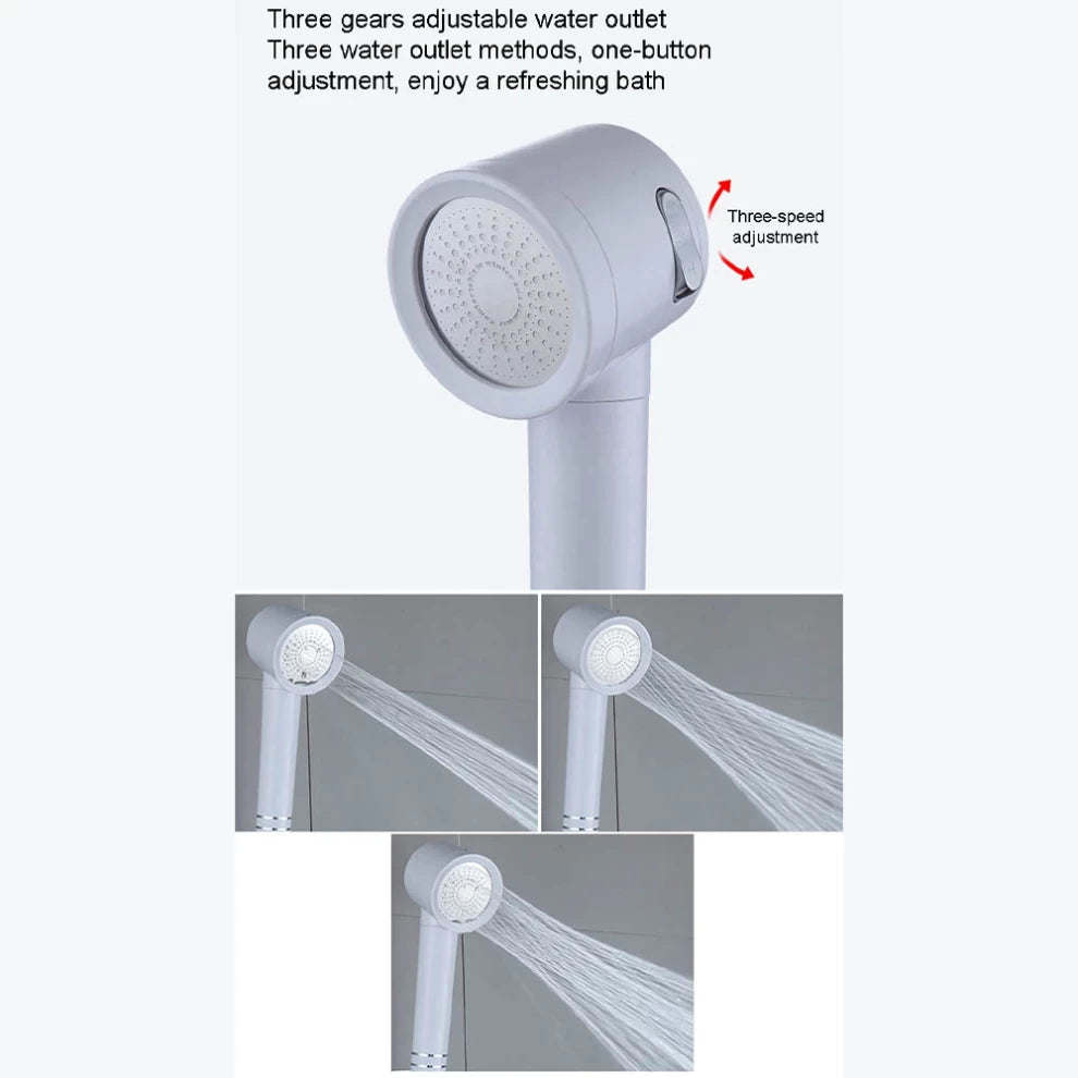 Adjustable Pressurized Rainfall Shower Head Water Saving Filter Spray Nozzle Hand-held High Pressure Can Rub Back SPA Nozzle Shower Head
