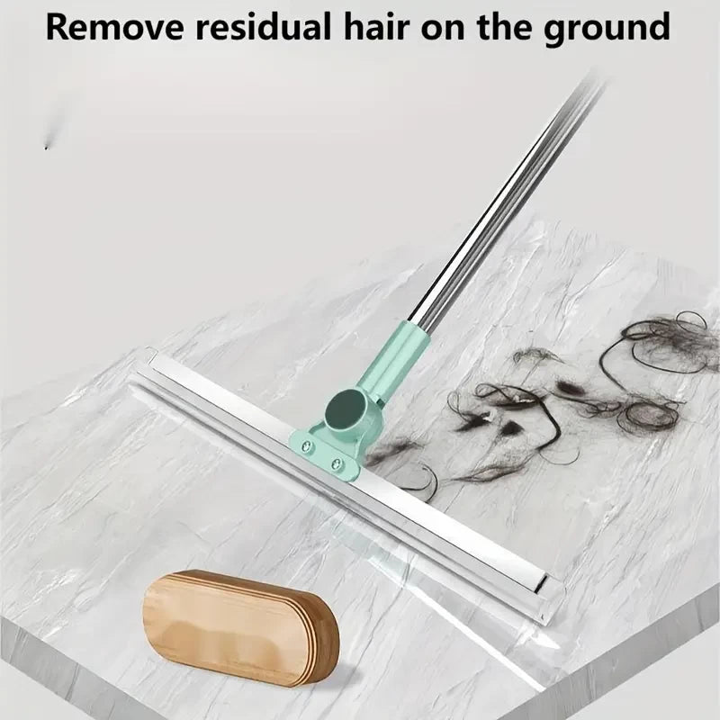 Adjustable Floor Squeegee Wiper with Stainless Steel Handle – Green