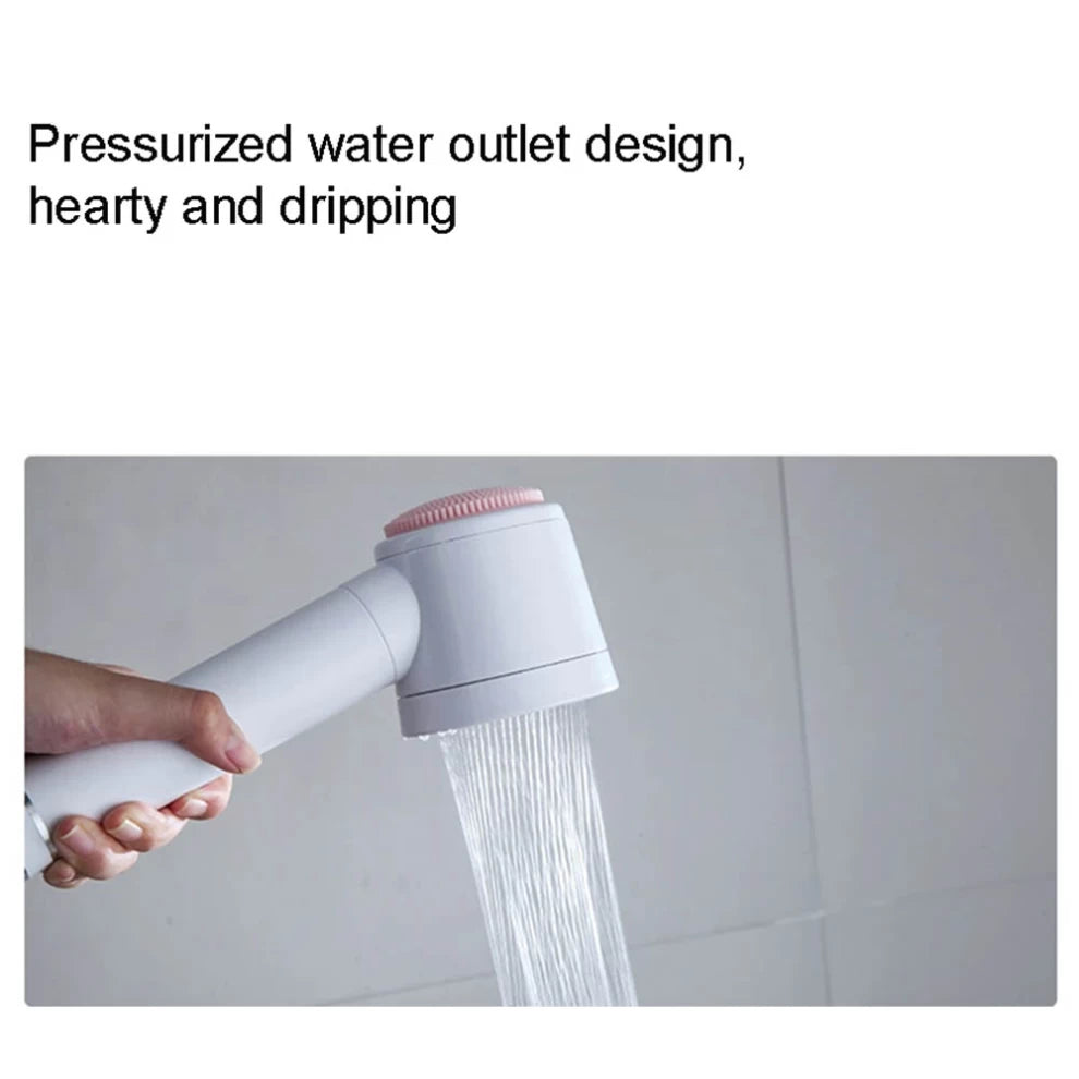 Adjustable Pressurized Rainfall Shower Head Water Saving Filter Spray Nozzle Hand-held High Pressure Can Rub Back SPA Nozzle Shower Head