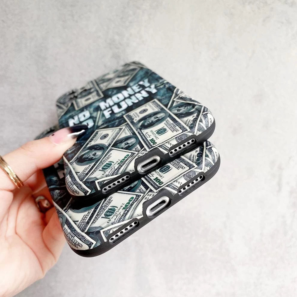 Dollars No Money No Funny Back Cover (For iPhone XR, X-XS, X-XS Max)