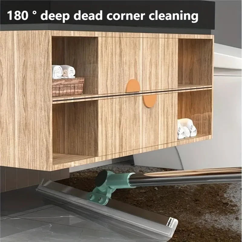 Adjustable Floor Squeegee Wiper with Stainless Steel Handle – Green