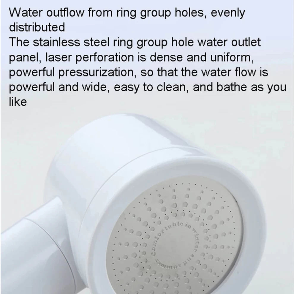 Adjustable Pressurized Rainfall Shower Head Water Saving Filter Spray Nozzle Hand-held High Pressure Can Rub Back SPA Nozzle Shower Head