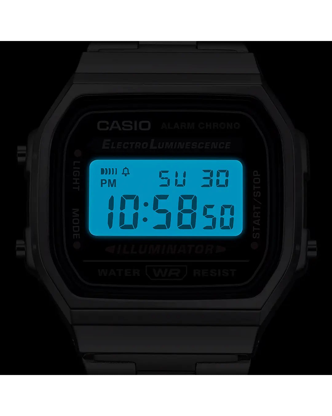 Casio A168WA-1 Vintage Digital Watch – Stainless Steel Retro Design