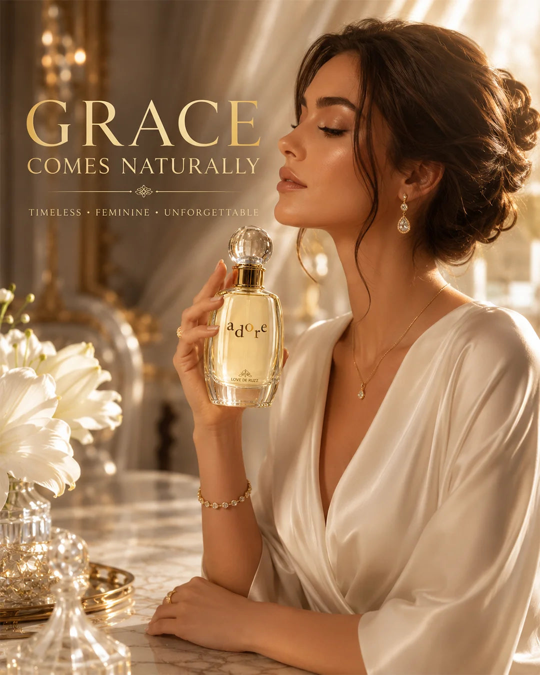 Adore Love De Ruzz Eau de Parfum – 100ml Elegant Floral Perfume for Women