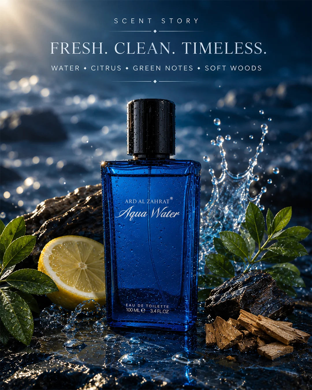 Aqua Water Eau de Toilette 100ml Fresh Aquatic Fragrance